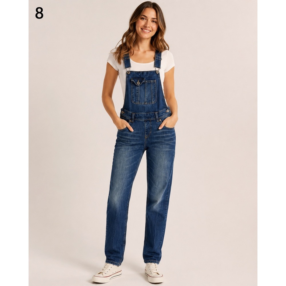 Levi's Skinny Overalls Youth Girls 12 Regular‎ Blue Jean Cotton